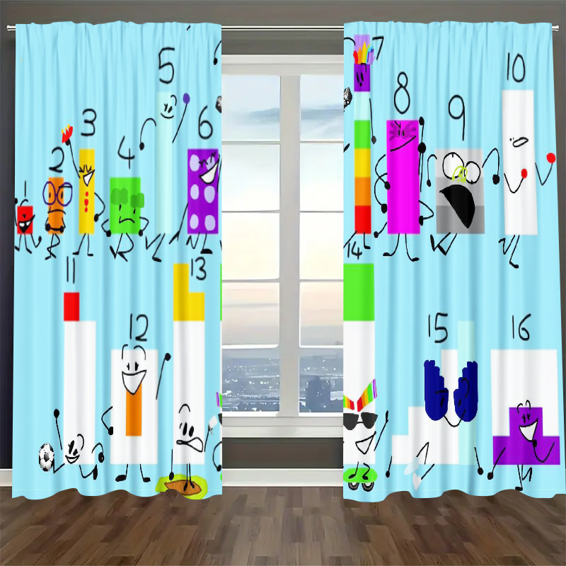 Numberblocks Blackout Curtains Drapes For Window Treatment Set