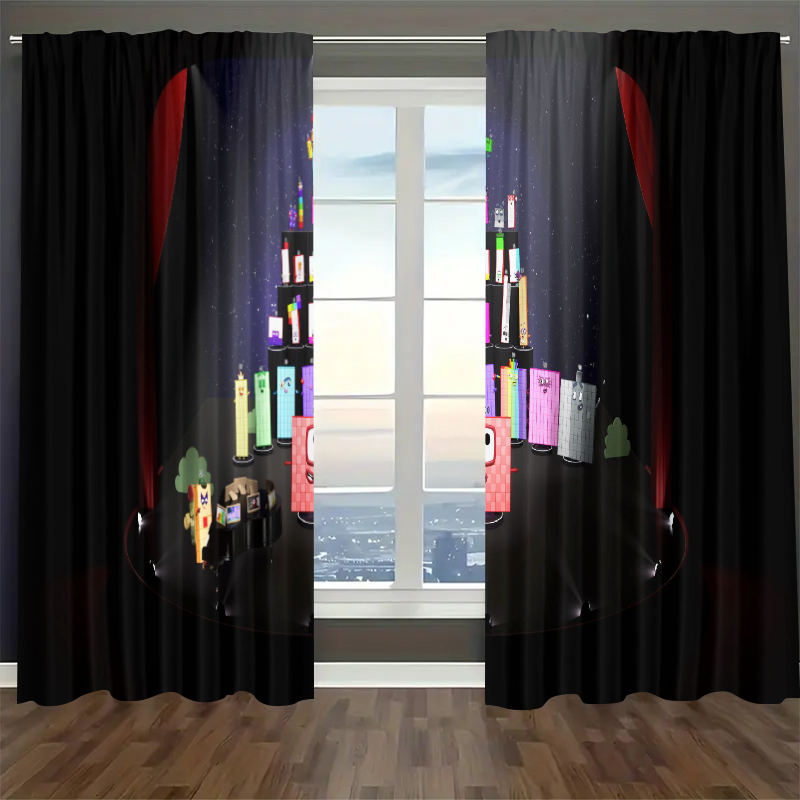 Numberblocks Blackout Curtains Drapes For Window Treatment Set