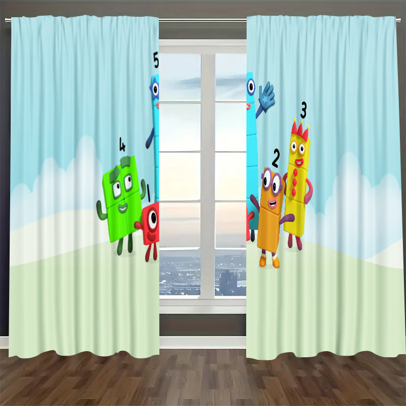 Numberblocks Blackout Curtains Drapes For Window Treatment Set