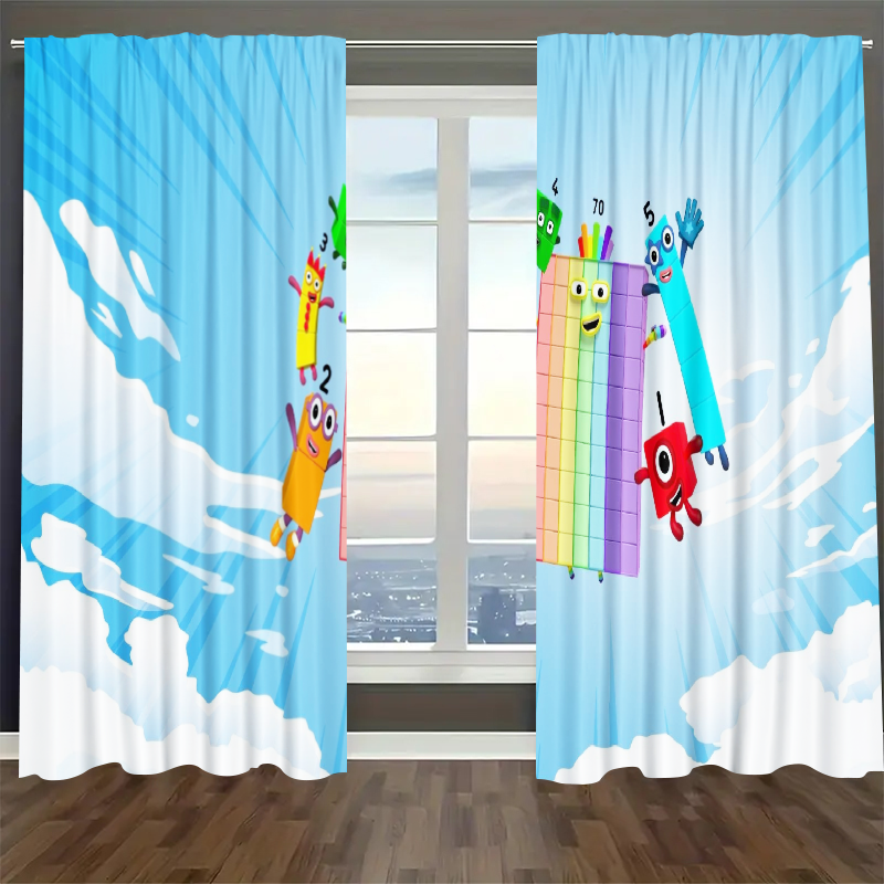 Numberblocks Blackout Curtains Drapes For Window Treatment Set