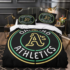 Oakland Athletics Duvet Cover Quilt Case Pillowcase Bedding Set Without Filler