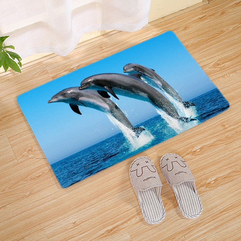 Ocean Dolphin Carpet Living Room Bedroom Mats Kitchen Bathroom Rugs