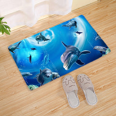 Ocean Dolphin Carpet Living Room Bedroom Mats Kitchen Bathroom Rugs