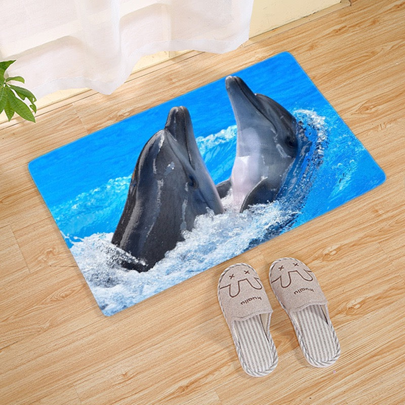 Ocean Dolphin Carpet Living Room Bedroom Mats Kitchen Bathroom Rugs