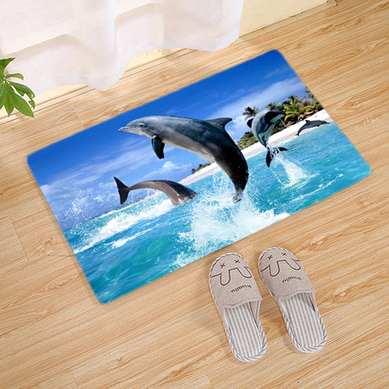 Ocean Dolphin Carpet Living Room Bedroom Mats Kitchen Bathroom Rugs