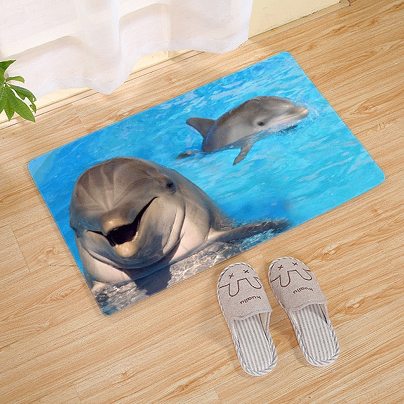 Ocean Dolphin Carpet Living Room Bedroom Mats Kitchen Bathroom Rugs