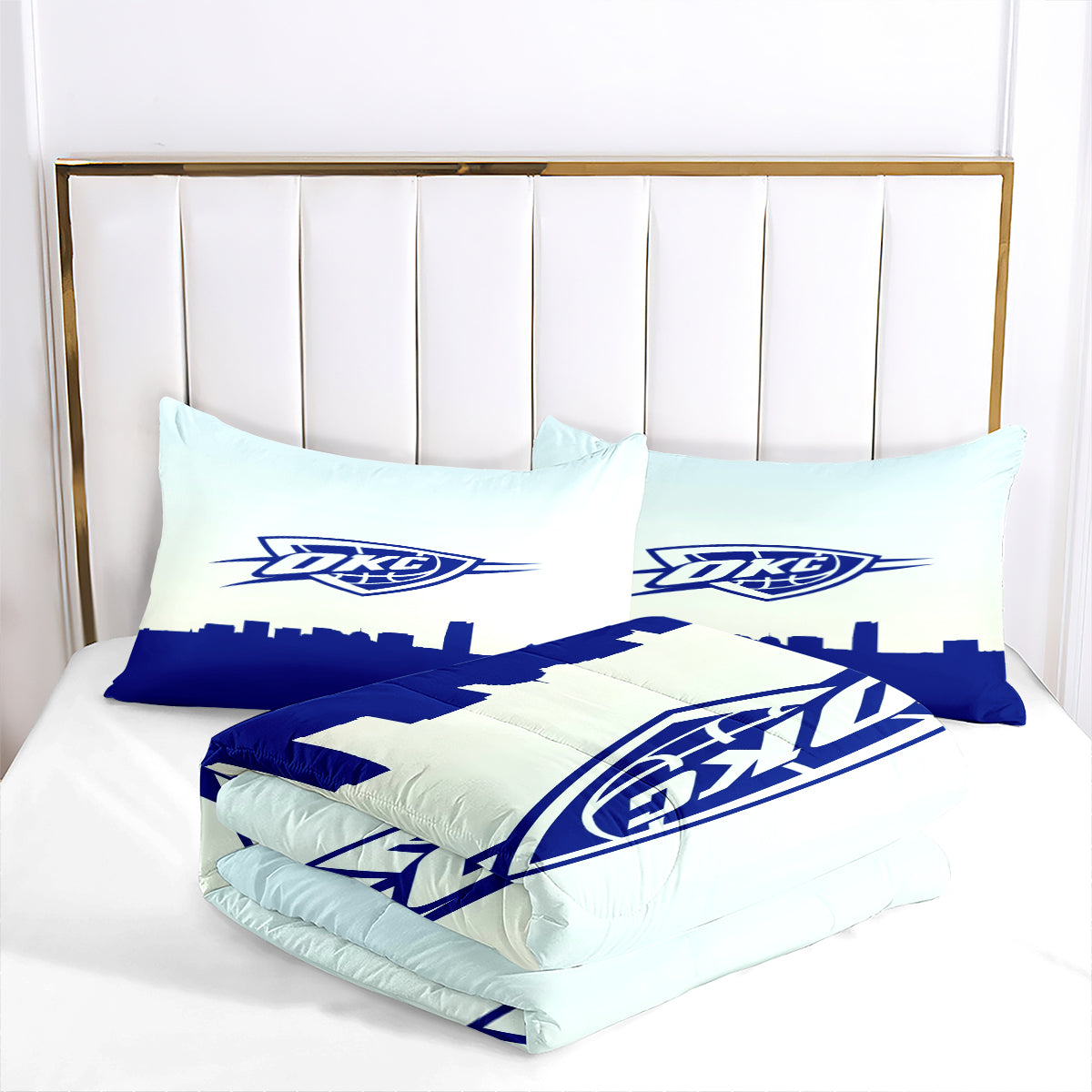 Oklahoma City Thunder Basketball Comforter Pillowcase Sets Blanket All Season Reversible Quilted Duvet