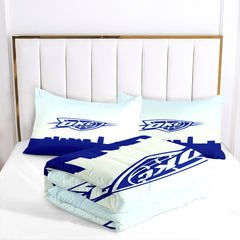 Oklahoma City Thunder Basketball Comforter Pillowcase Sets Blanket All Season Reversible Quilted Duvet