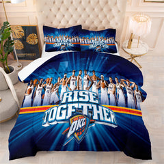Oklahoma City Thunder Basketball Comforter Pillowcase Sets Blanket All Season Reversible Quilted Duvet