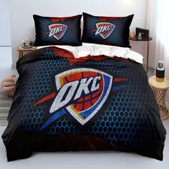 Oklahoma City Basketball Thunder Bedding Set Quilt Cover Without Filler