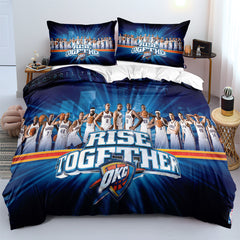 Oklahoma City Basketball Thunder Bedding Set Quilt Cover Without Filler