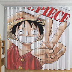 One Piece Monkey D. Luffy Blackout Curtain for Bedroom Window Treatment