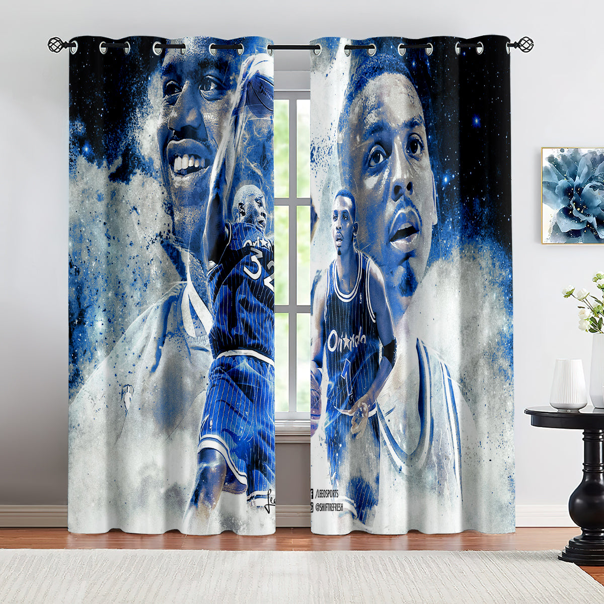 Orlando Basketball Magic Blackout Curtains Drapes For Window Treatment Set