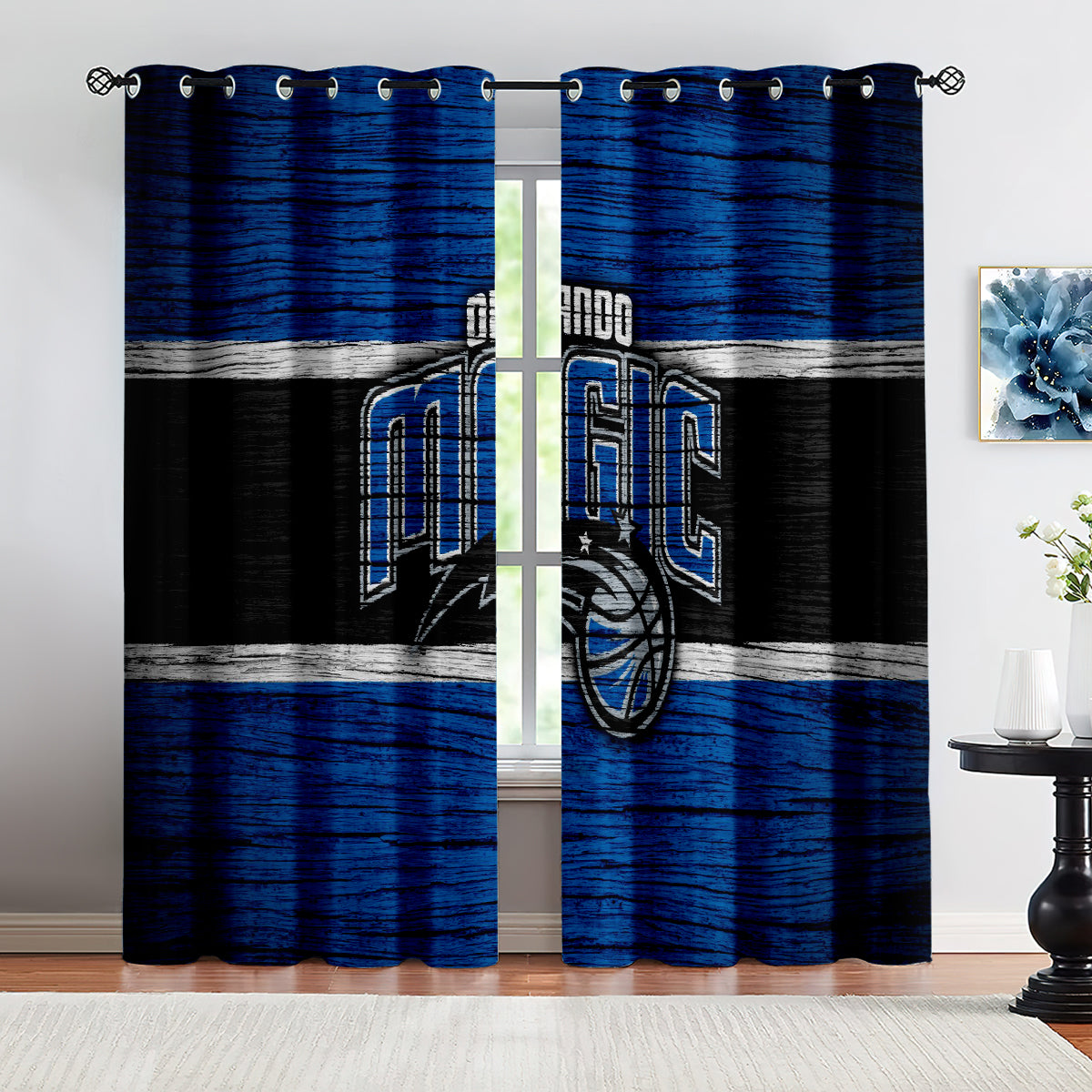 Orlando Basketball Magic Blackout Curtains Drapes For Window Treatment Set