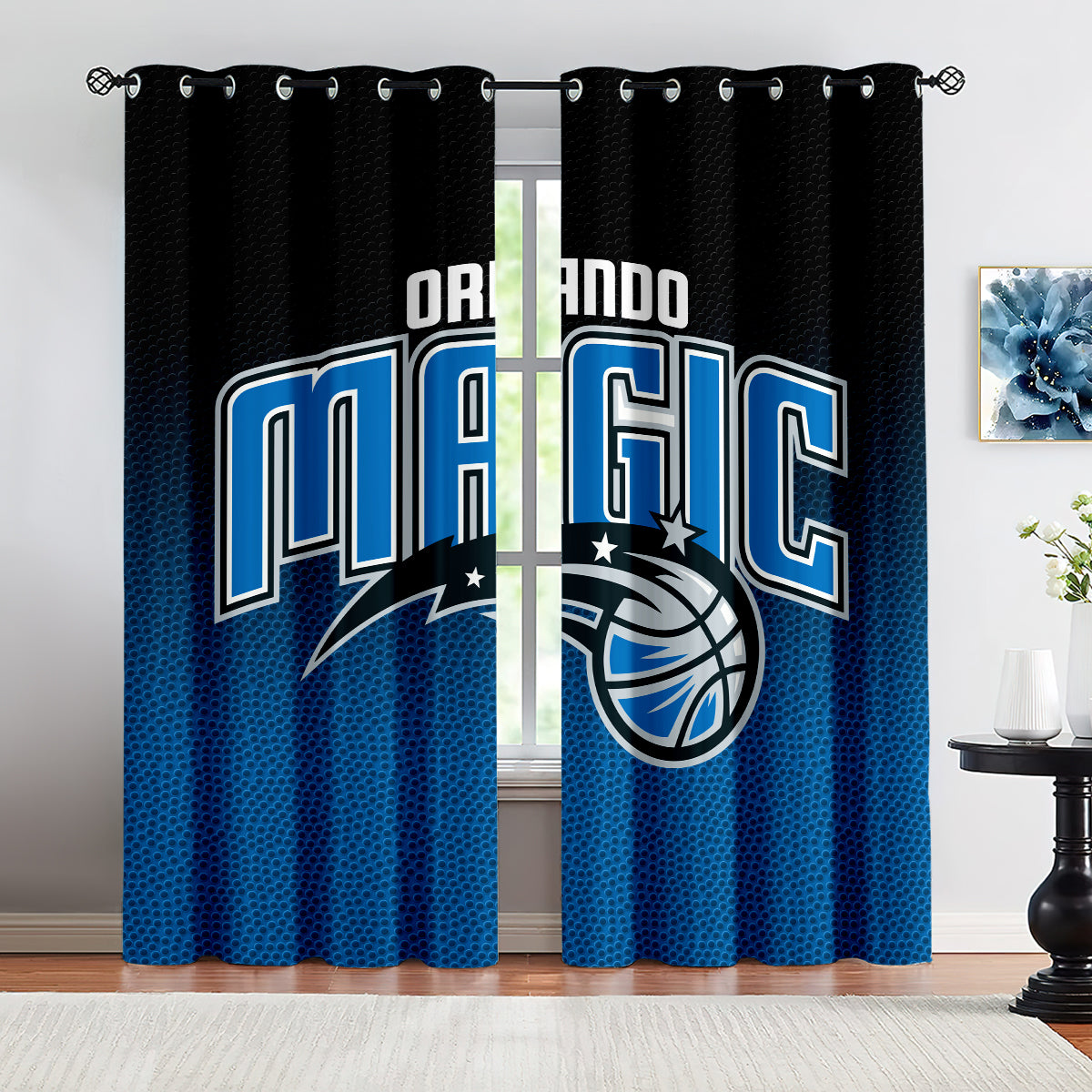 Orlando Basketball Magic Blackout Curtains Drapes For Window Treatment Set