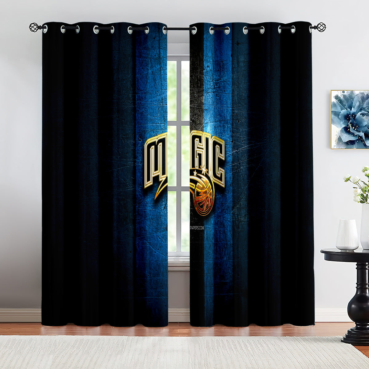 Orlando Basketball Magic Blackout Curtains Drapes For Window Treatment Set