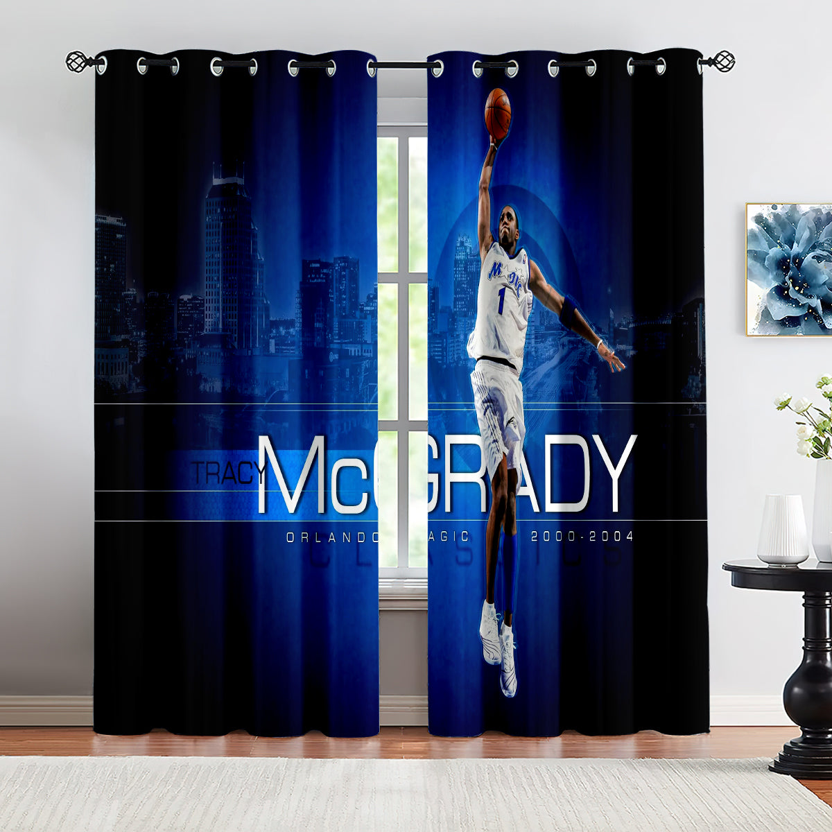 Orlando Basketball Magic Blackout Curtains Drapes For Window Treatment Set