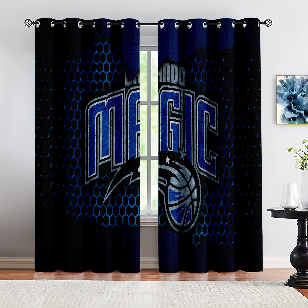 Orlando Basketball Magic Blackout Curtains Drapes For Window Treatment Set