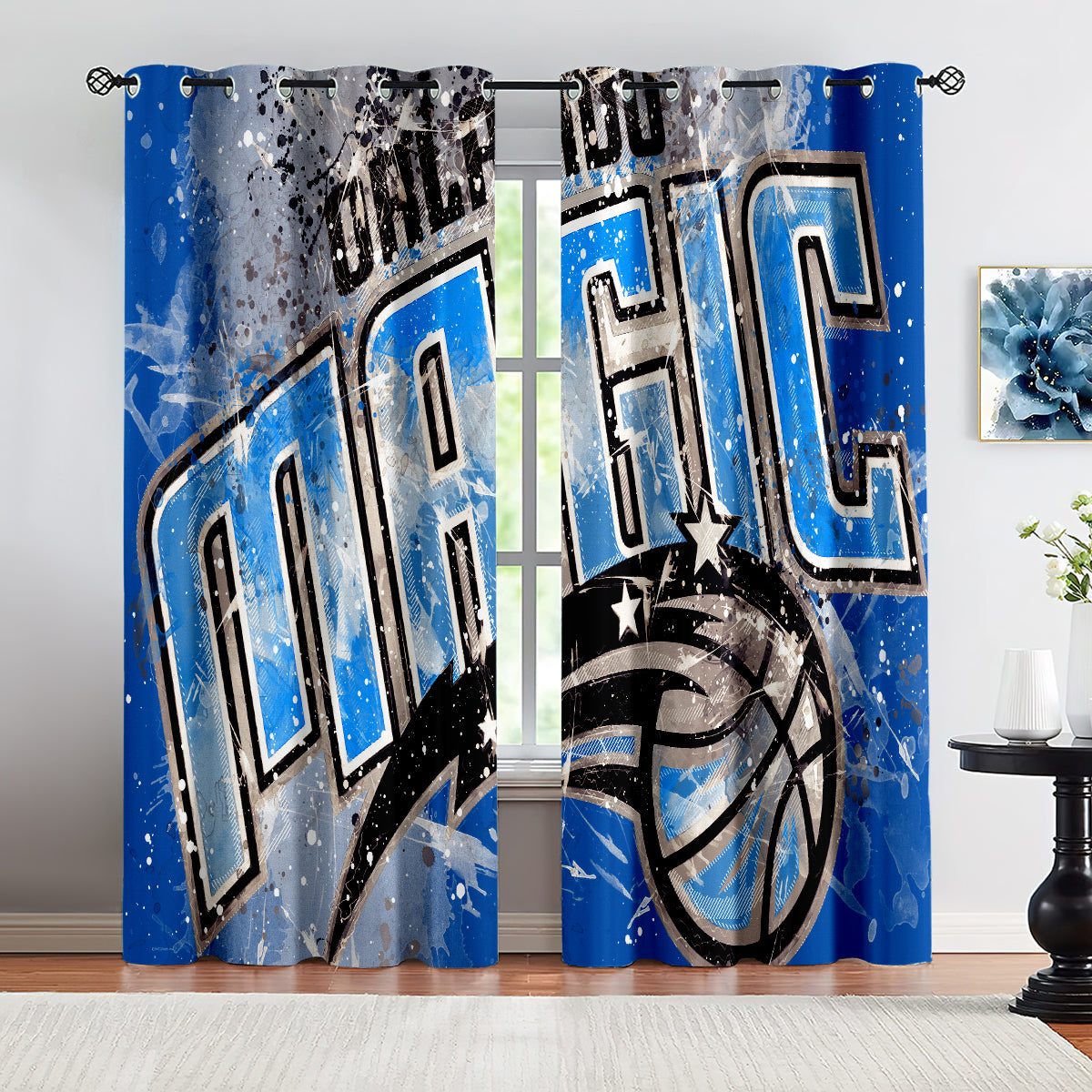 Orlando Basketball Magic Blackout Curtains Drapes For Window Treatment Set