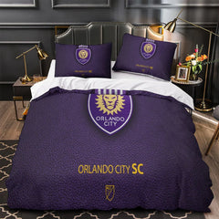 Orlando City SC Duvet Cover Quilt Case Pillowcase Bedding Set Without Filler