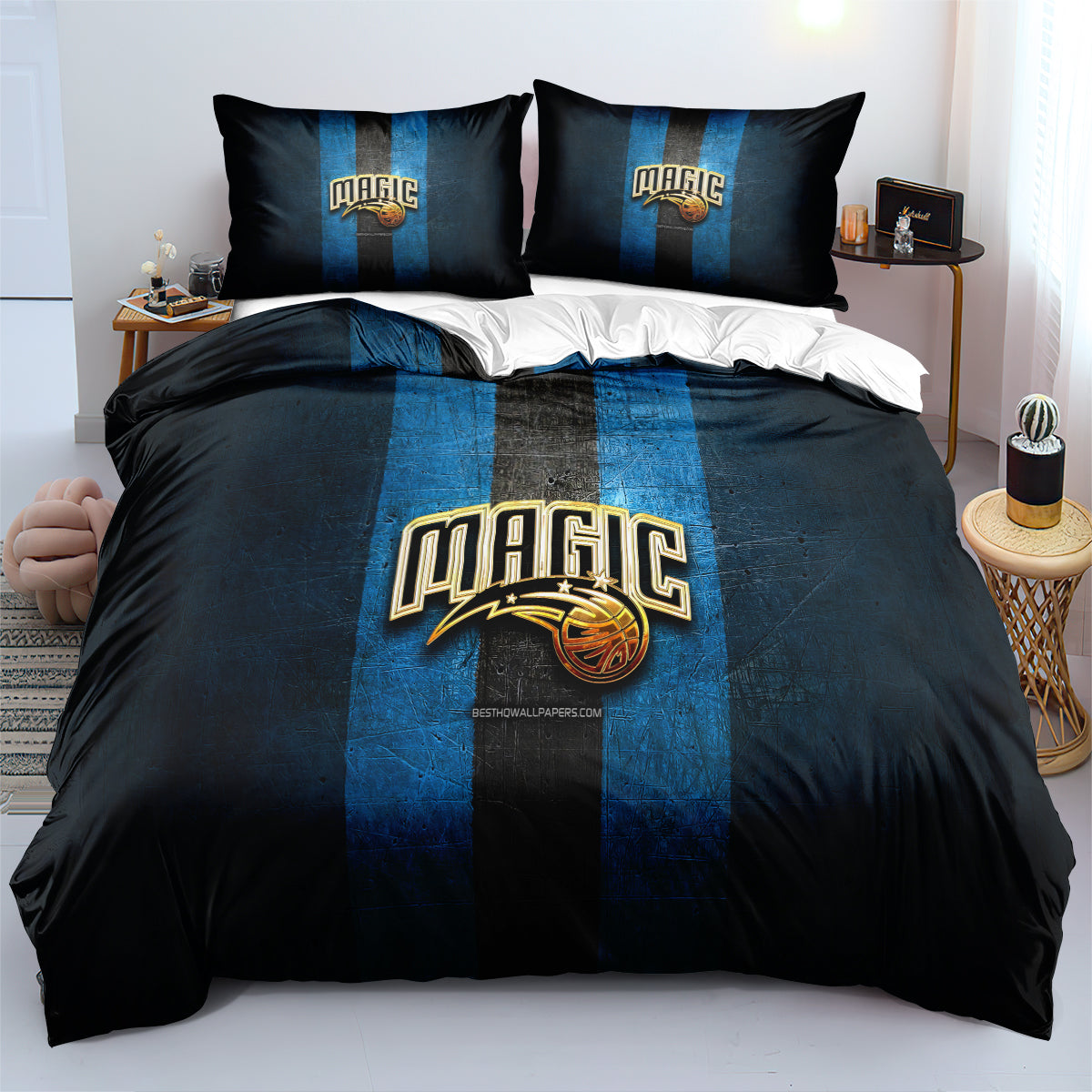Orlando Basketball Magic Bedding Set Quilt Cover Without Filler