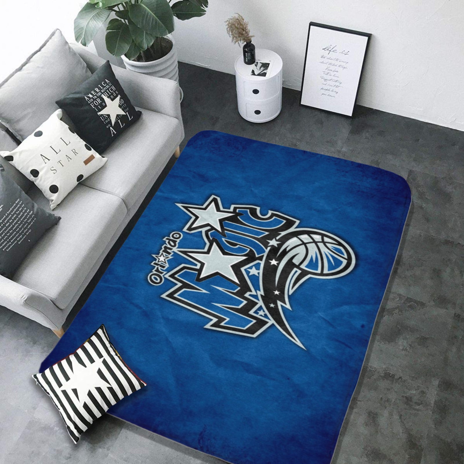 Orlando Basketball Magic Carpet Living Room Bedroom Mats Kitchen Bathroom Rugs