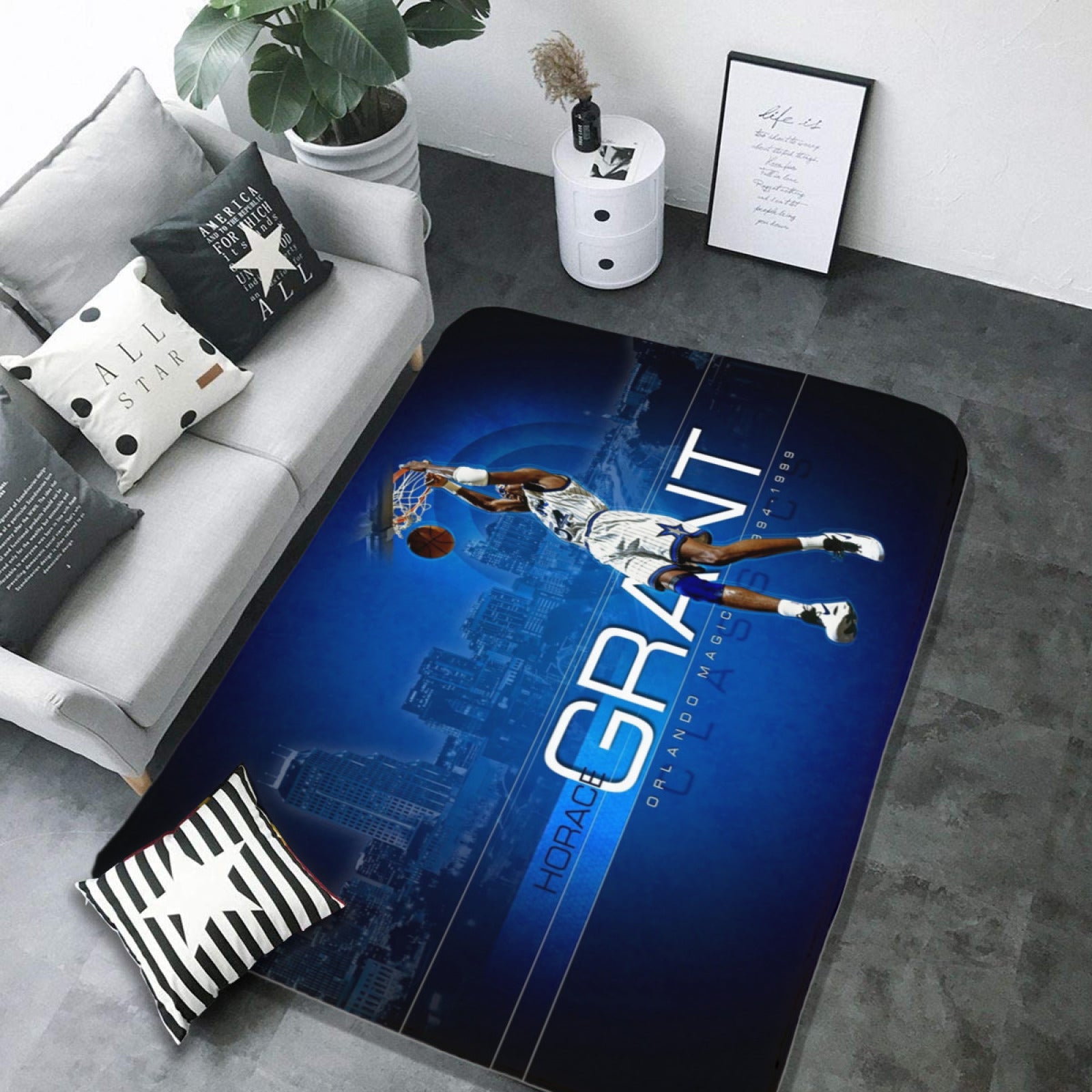 Orlando Basketball Magic Carpet Living Room Bedroom Mats Kitchen Bathroom Rugs