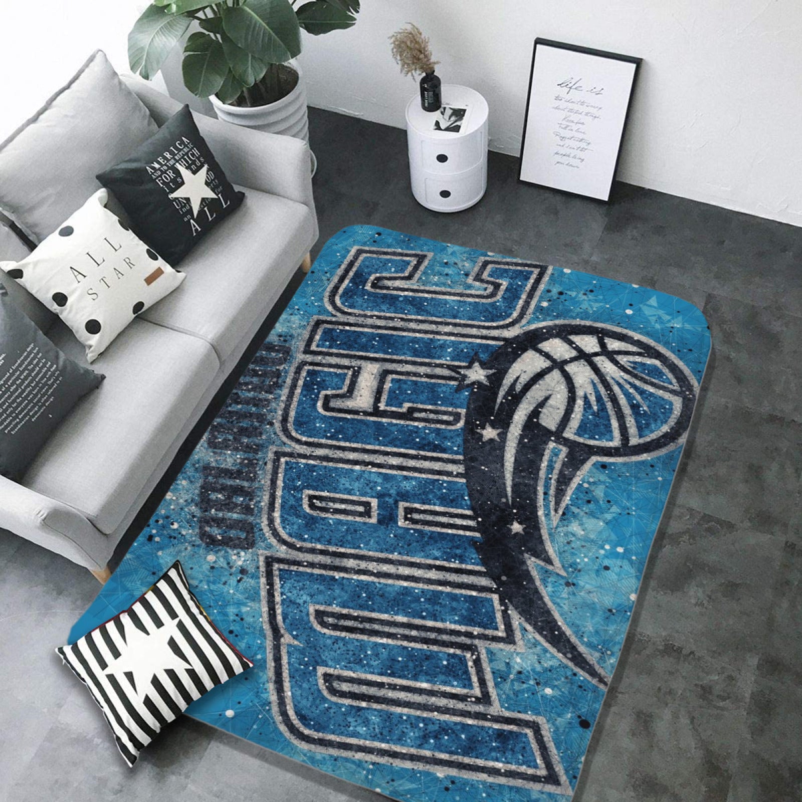 Orlando Basketball Magic Carpet Living Room Bedroom Mats Kitchen Bathroom Rugs