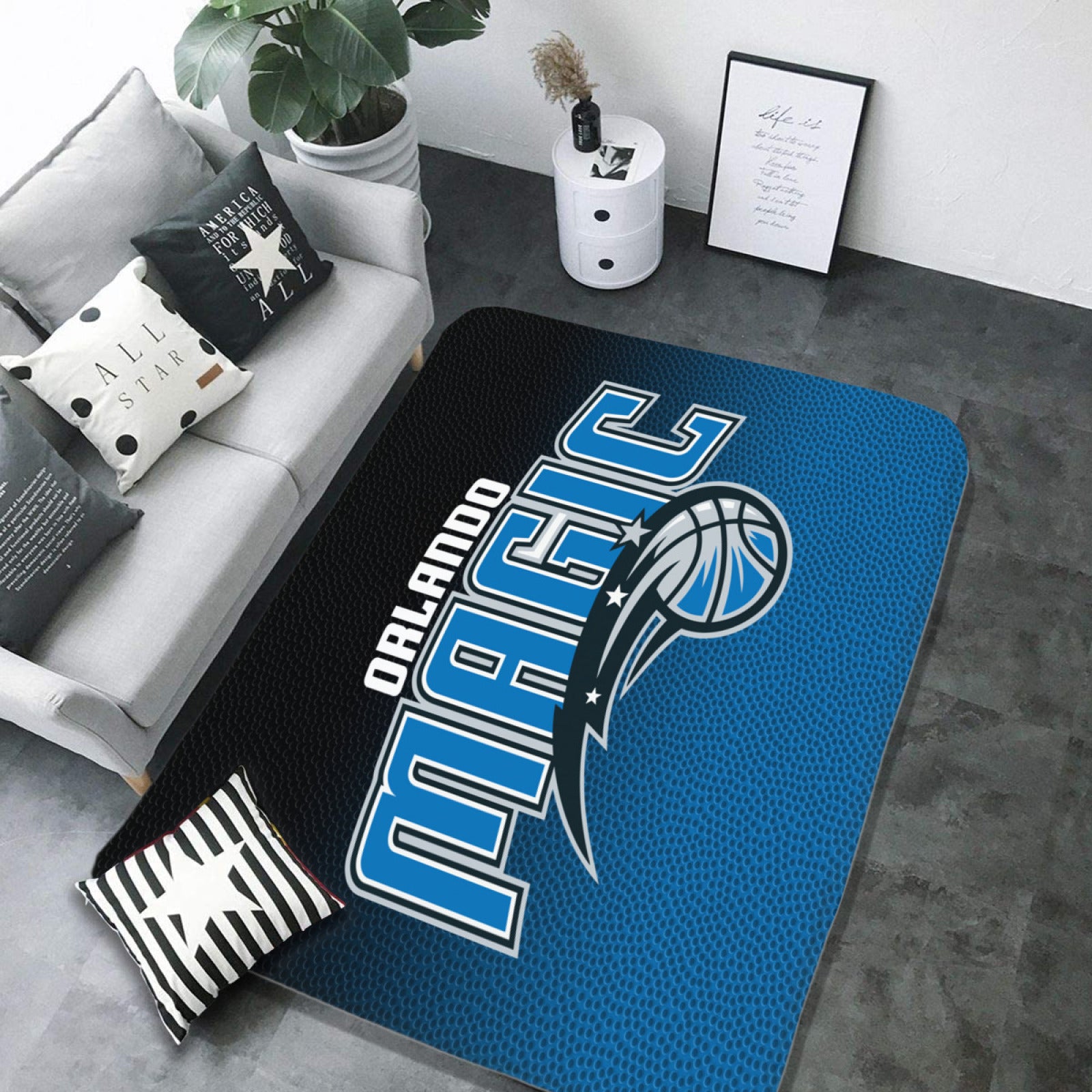 Orlando Basketball Magic Carpet Living Room Bedroom Mats Kitchen Bathroom Rugs