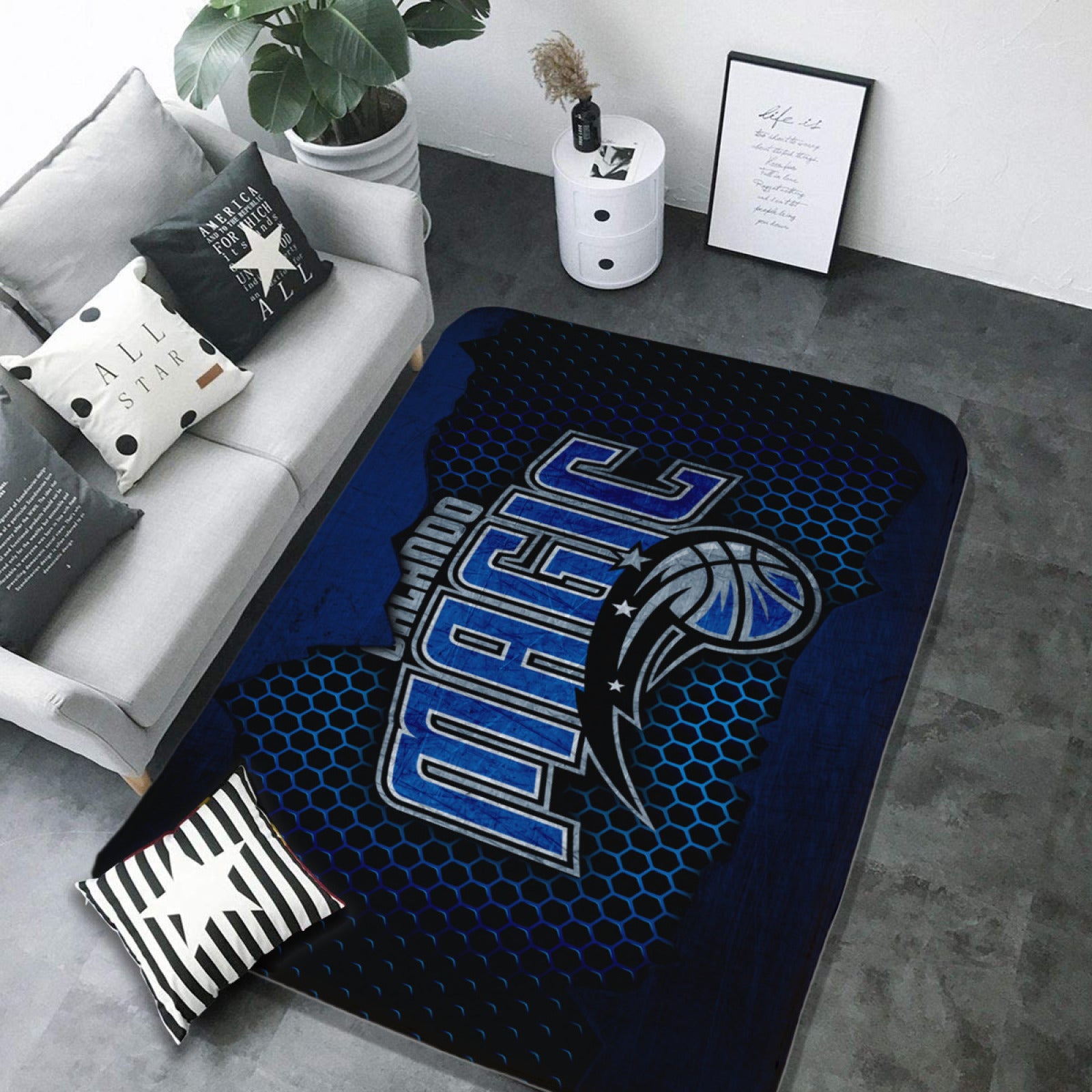 Orlando Basketball Magic Carpet Living Room Bedroom Mats Kitchen Bathroom Rugs