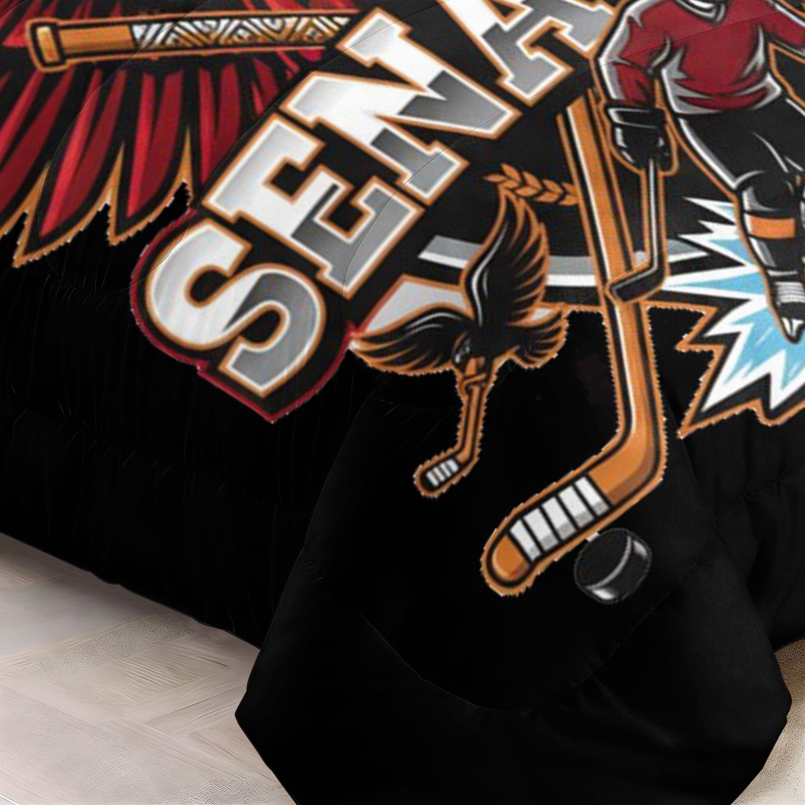 Ottawa Senators Hockey League Comforter Pillowcase Sets Blanket All Season Reversible Quilted Duvet