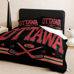 Ottawa Senators Hockey League Comforter Pillowcase Sets Blanket All Season Reversible Quilted Duvet