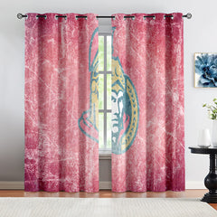 Ottawa Senators Hockey League Blackout Curtains Drapes For Window Treatment Set