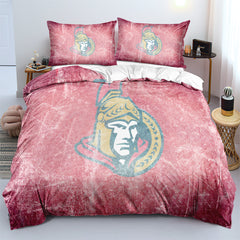 Ottawa Senators Hockey League Duvet Cover Quilt Case Pillowcase