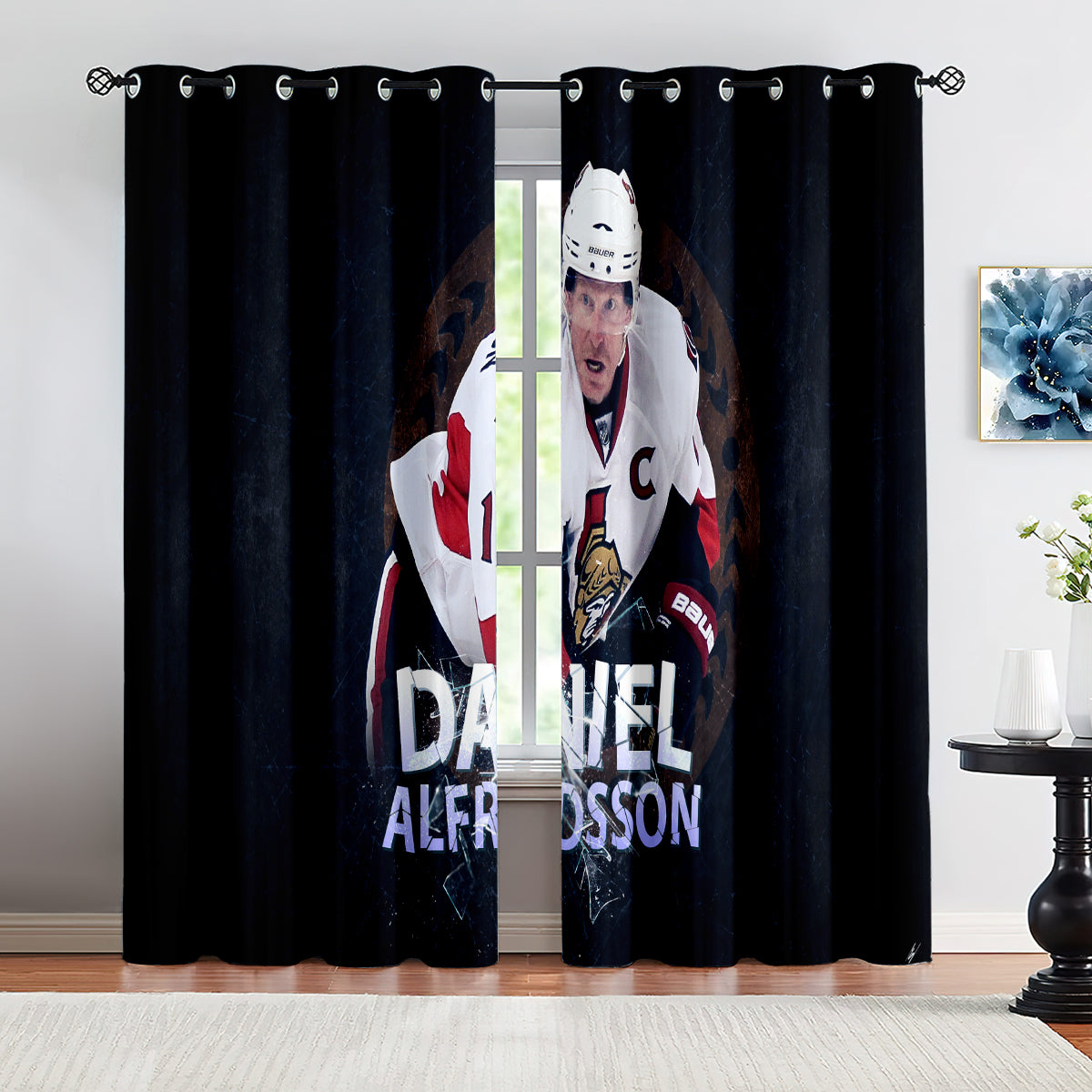 Ottawa Senators Hockey League Blackout Curtains Drapes For Window Treatment Set