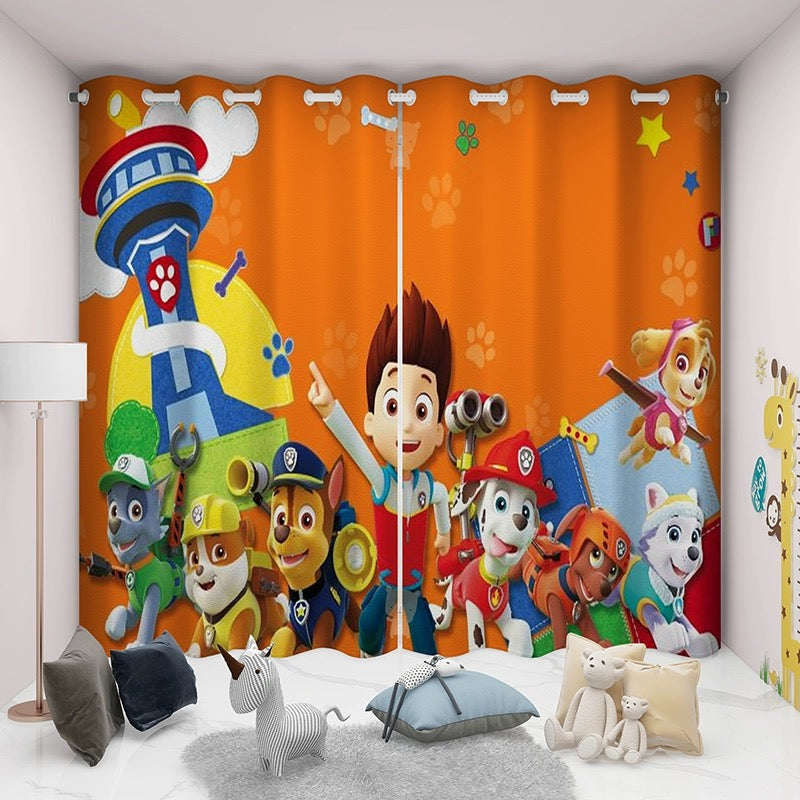 PAW Patrol Marshall Blackout Curtain for Window Treatment Set for Living Room Bedroom