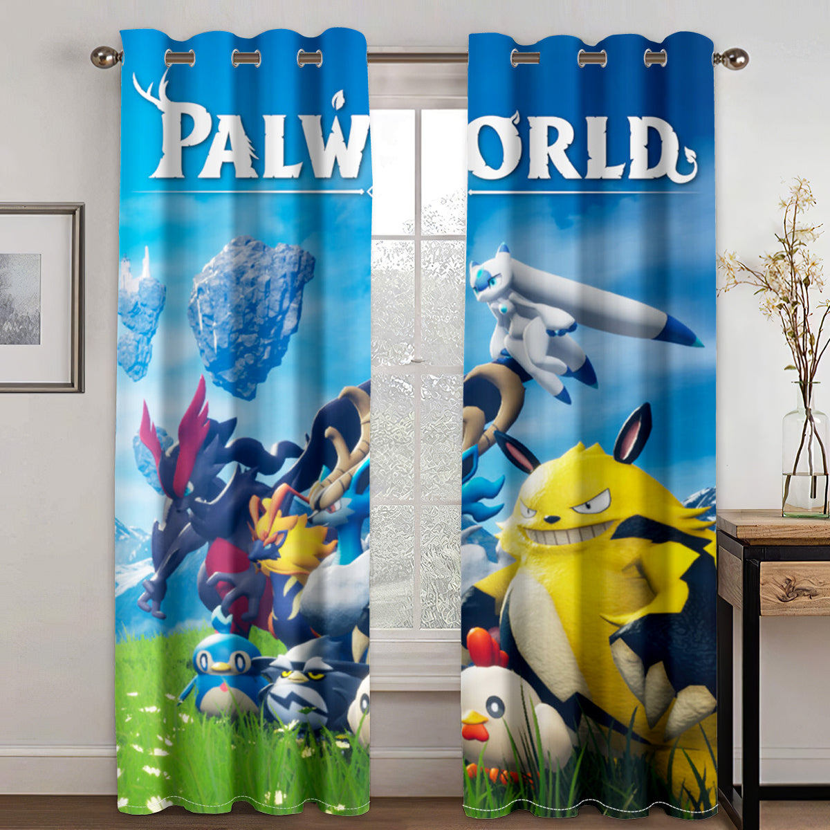 Palworld Blackout Curtain for Living Room Bedroom Window Treatment