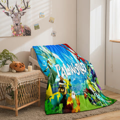 Palworld Blanket Flannel Throw Room Decoration