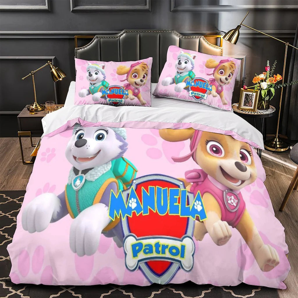 Paw Patrol Skye Duvet Cover Quilt Case Pillowcase Bedding Set Without Filler