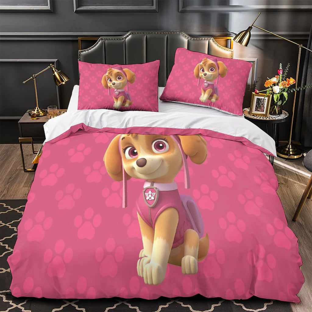 Paw Patrol Skye Duvet Cover Quilt Case Pillowcase Bedding Set Without Filler
