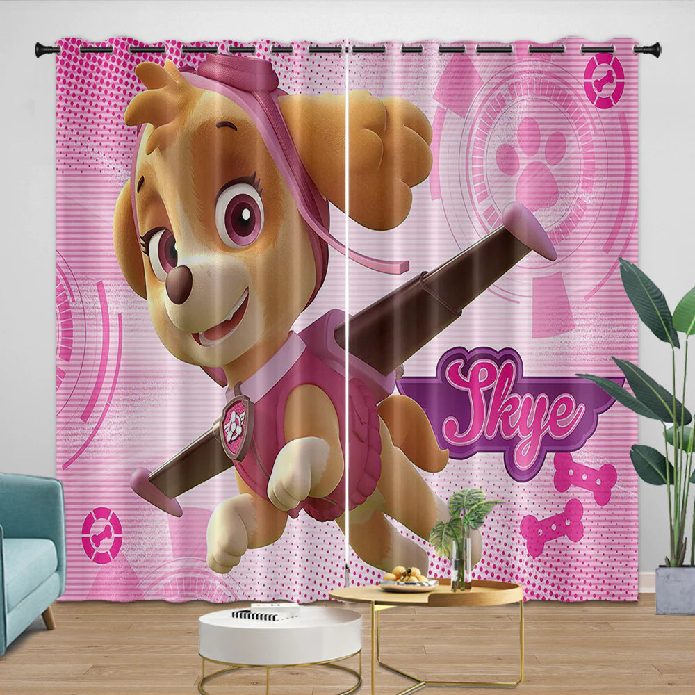 Paw Patrol Skye Curtains Blackout Window Drapes