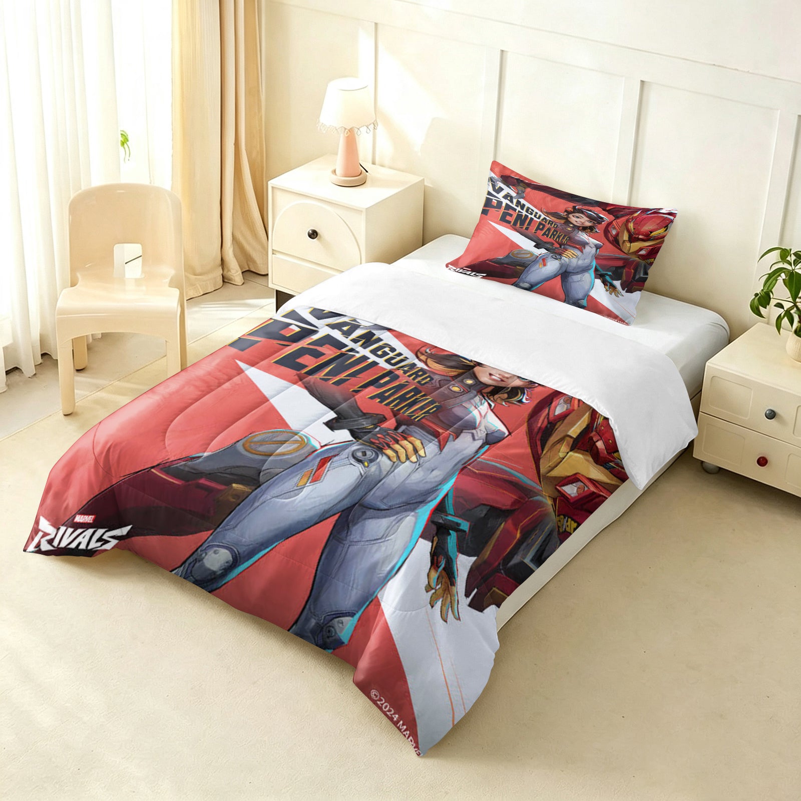‌Marvel Rivals Peni Parker Comforter Pillowcase Sets Blanket All Season Reversible Quilted Duvet