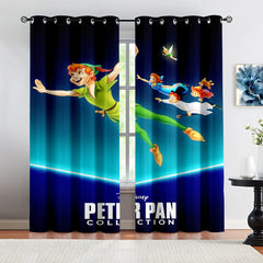 Peter Pan Blackout Curtains Drapes for Window Treatment Set