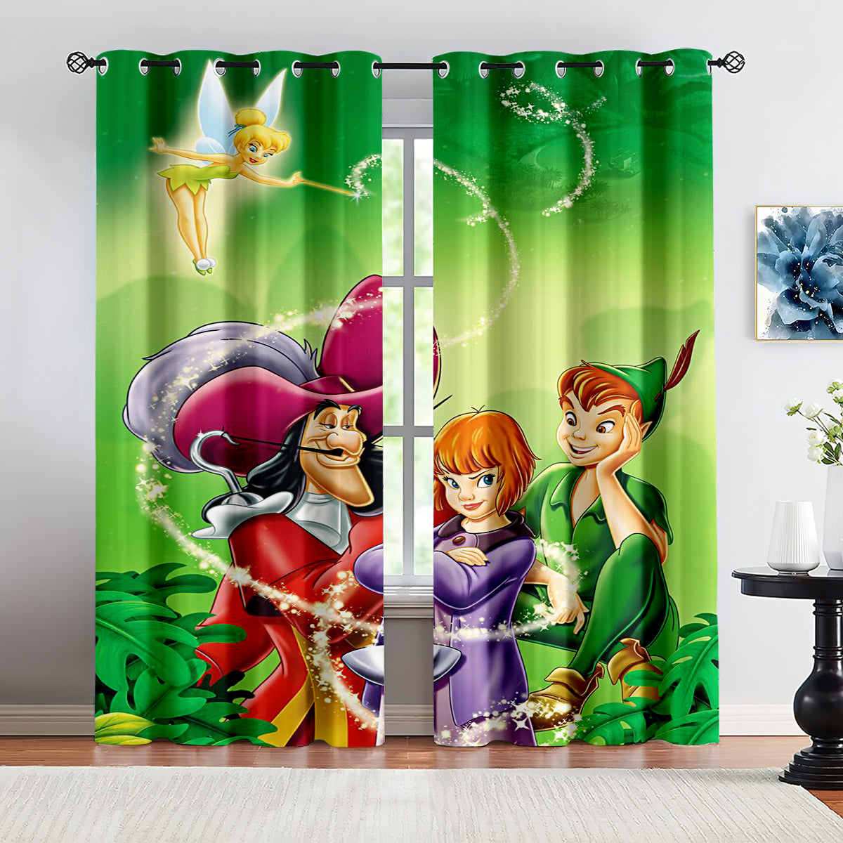 Peter Pan Blackout Curtains Drapes for Window Treatment Set