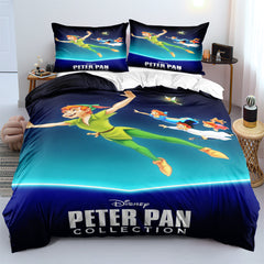 Peter Pan Duvet Cover Quilt Case Pillowcase 3pcs Bedding Set