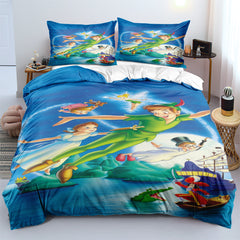 Peter Pan Duvet Cover Quilt Case Pillowcase 3pcs Bedding Set