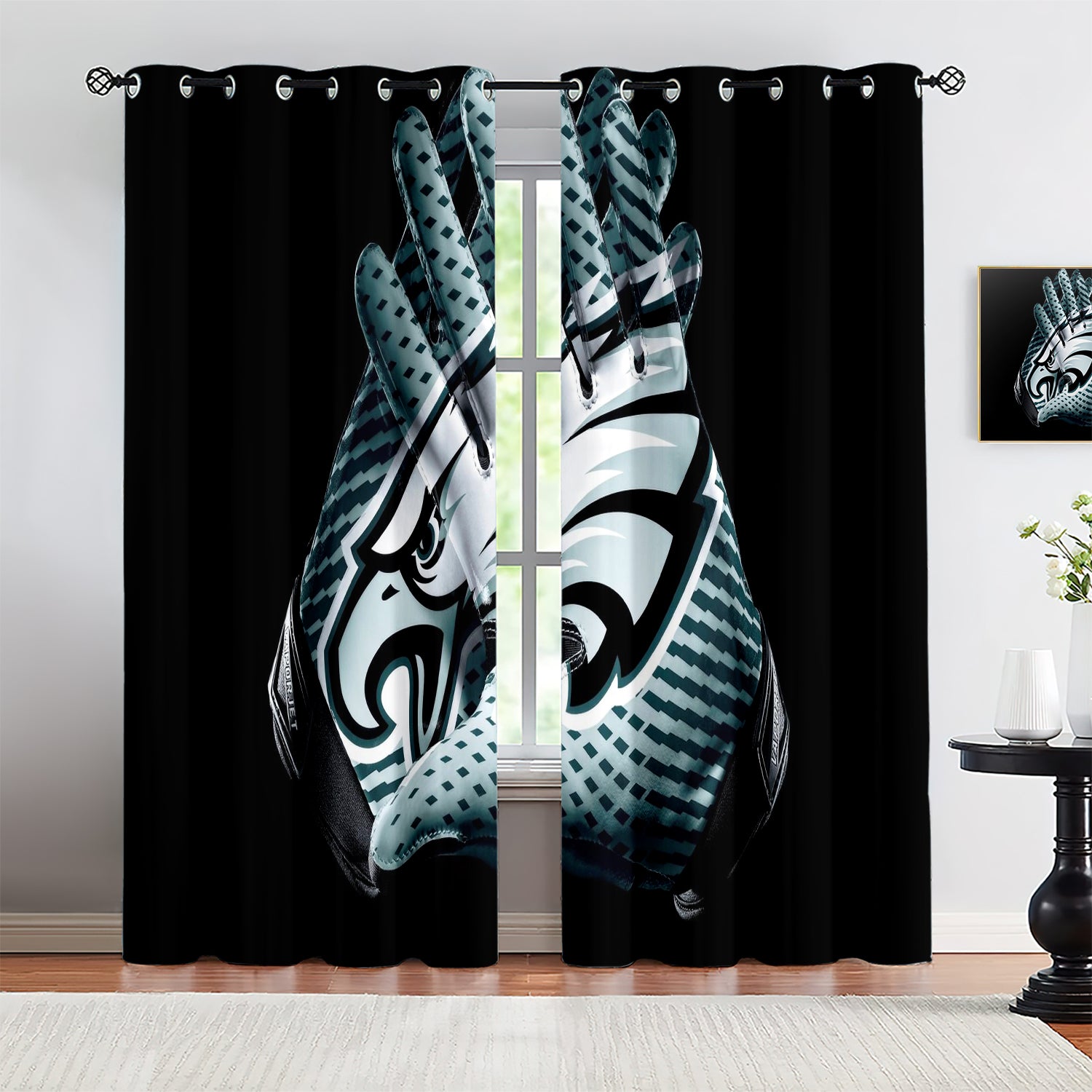 Philadelphia Eagles Blackout Curtains Drapes For Window Treatment Set