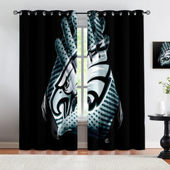 Philadelphia Eagles Blackout Curtains Drapes For Window Treatment Set