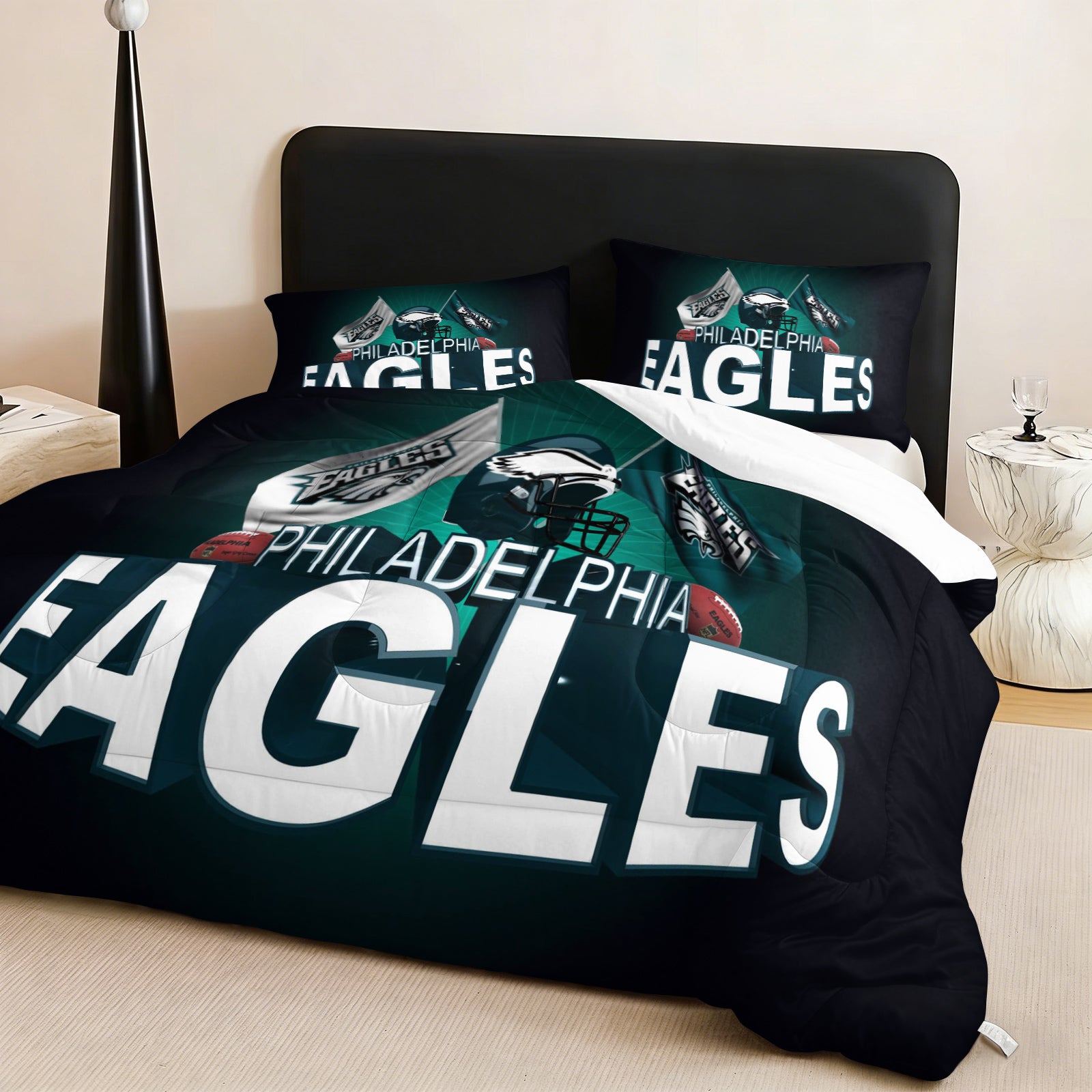 Philadelphia Eagles Comforter Pillowcase Sets Blanket All Season Reversible Quilted Duvet