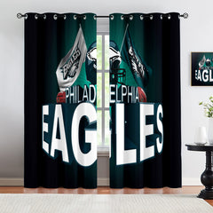 Philadelphia Eagles Blackout Curtains Drapes For Window Treatment Set